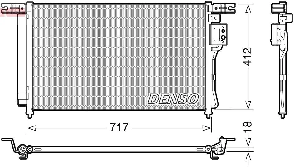 Конденсер кондиционера DENSO DCN41008 (фото 1)