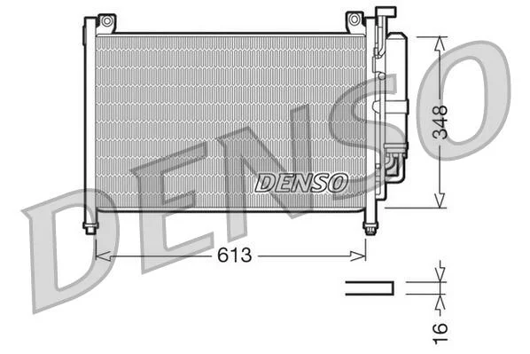 Радіатор кондиціонера MAZDA 2 DE 07-14 DENSO DCN44002 (фото 1)