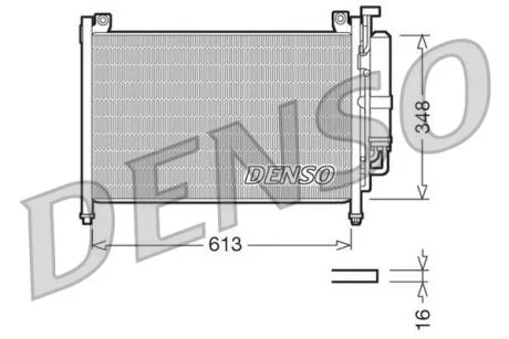 Радіатор кондиціонера MAZDA 2 DE 07-14 DENSO DCN44002