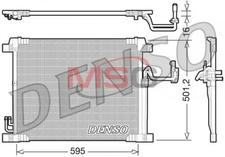 Радиатор кондиционера DENSO DCN46012