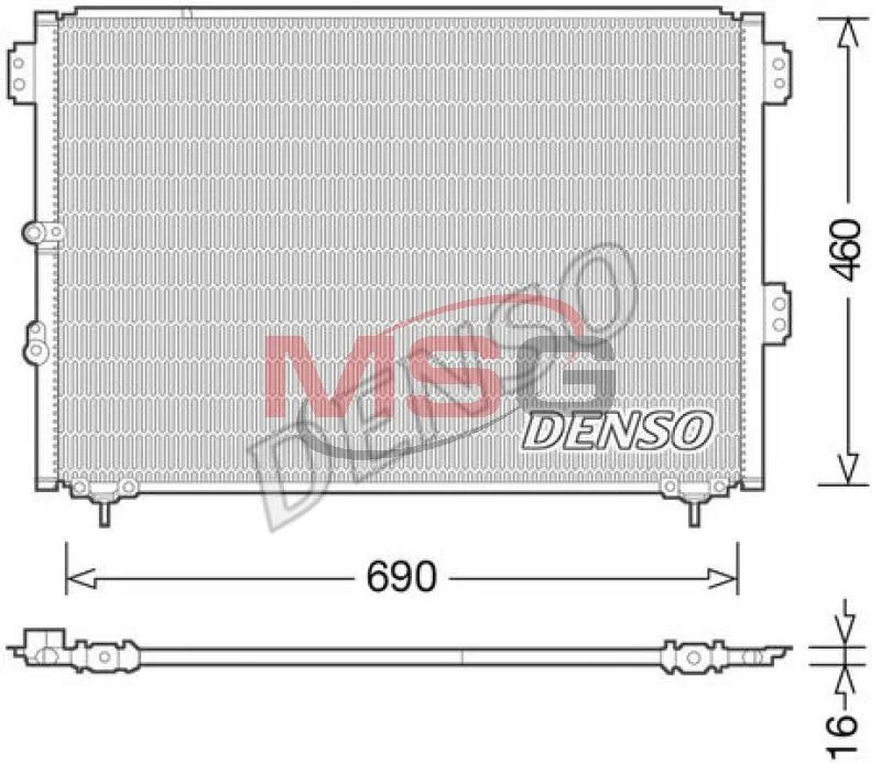 Радіатор кондиціонера DENSO DCN50033 (фото 1)