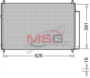Конденсатор кондиционера TOYOTA Auris/Avensis/Corolla/Verso "1,3-2,2 "07>> DENSO DCN50041 (фото 1)