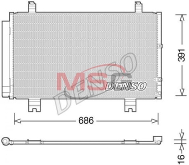 Радіатор кондиціонера DENSO DCN51013