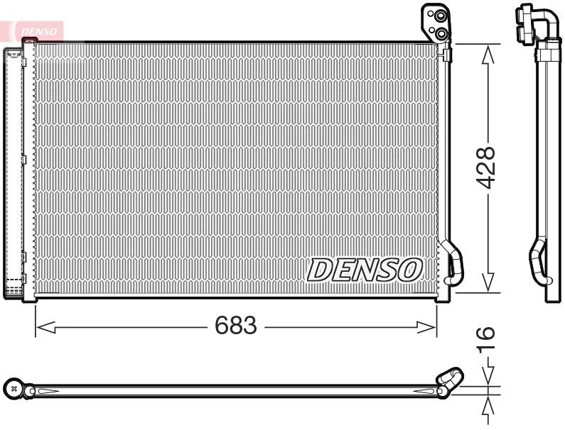 Конденсатор кондицiонера Denso TESLA Model X "15>> DENSO DCN99083 (фото 1)