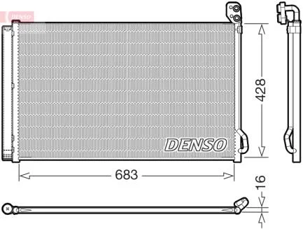 Конденсатор кондицiонера Denso TESLA Model X "15>> DENSO "DCN99083"