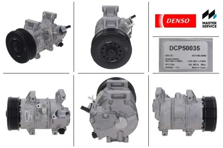 Компрессор кондиционера новый TOYOTA Corolla 07-13, RAV4 05-13, Corolla 13-18, Avensis 09-18, Auris E150 06-12, Verso 09-18 DENSO DCP50035