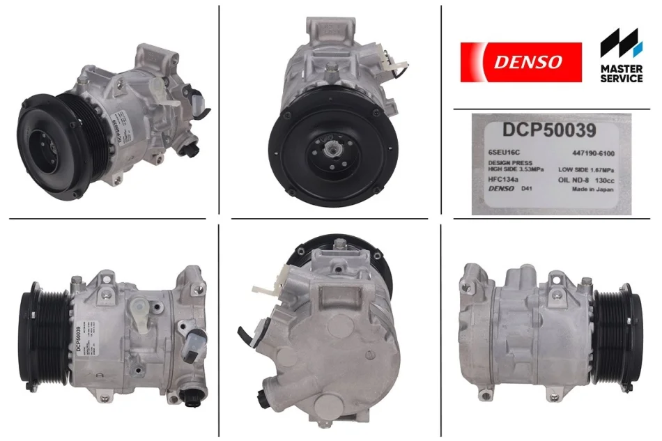 Компрессор кондиционера новый TOYOTA Camry 06-11, RAV4 05-13 DENSO DCP50039 (фото 1)