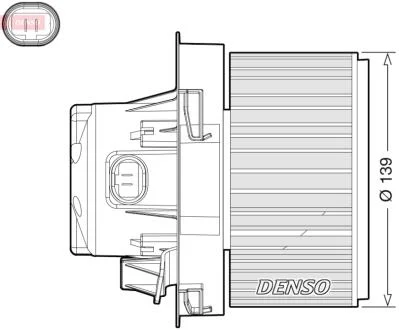 Вентилятор салона PEUGEOT 207 2006 - DENSO DEA21012