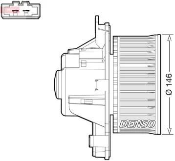 Вентилятор салона PEUGEOT 3008 2009 - DENSO DEA21014