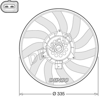 Вентилятор радиатора DENSO DER02008 (фото 1)