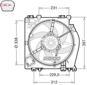 Вентилятор охолодження NISSAN Note 2006 - 2012 DENSO DER46002
