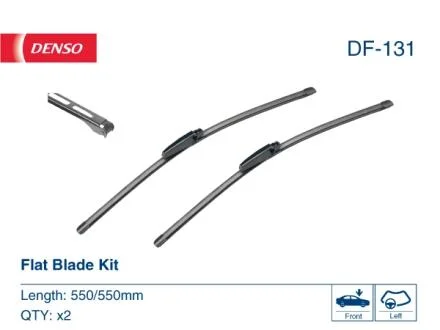 Комплект щеток стеклоочистителя бескаркасных Denso Flat 550/550 DENSO DF-131