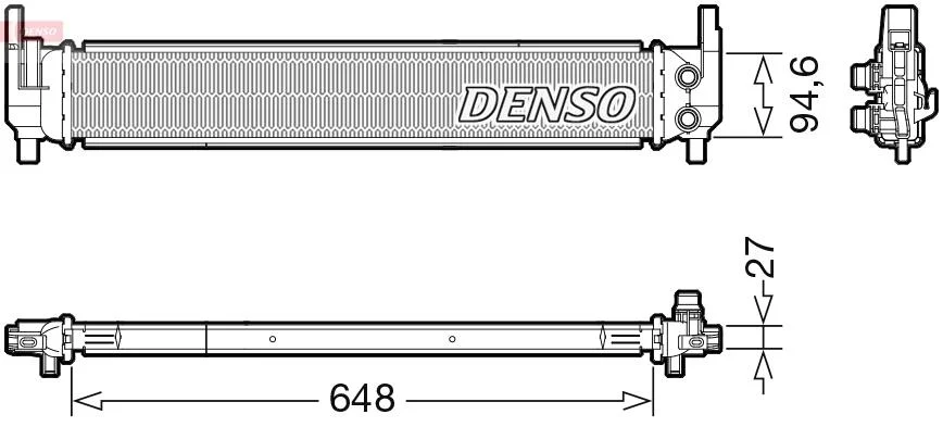 Интеркулер AUDI / VW / SEAT / SKODA A3 / Golf VII / Leon / Octavia 2012 - DENSO DRM02042 (фото 1)