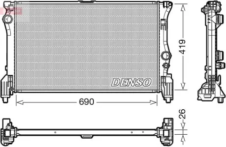 Радиатор MERCEDES Vito "14>> DENSO DRM17112