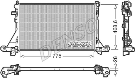 Радиатор NISSAN Master/Movano/NV400" - снят с производства. DENSO DRM23093 (фото 1)