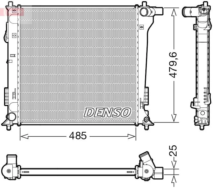 Радіатор HYUNDAI Tucson \'\'15>> DENSO DRM41020 (фото 1)