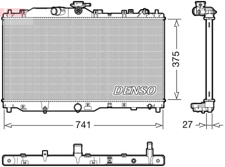 Радіатор MAZDA CX-3 \'\'1.5 Skyactive-D \'\'15>> DENSO DRM44050