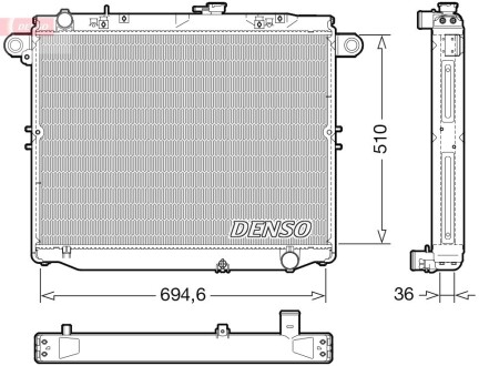 Радіатор TOTOTA Land Cruiser 100 \'\'98-07 DENSO DRM50139