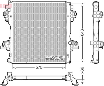 Радіатор TOTOTA Land Cruiser Prado 150 3.0D \'\'09-17 DENSO DRM50140