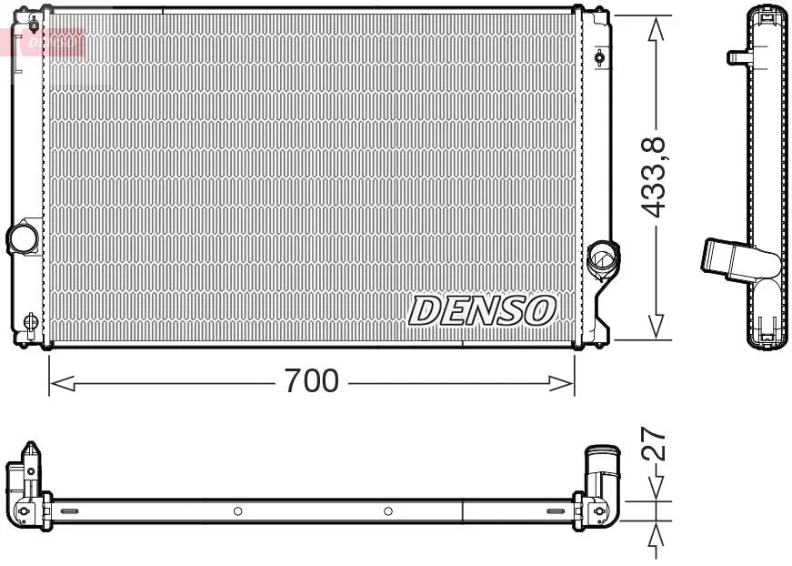 Радіатор охолоджування DENSO DRM51019 (фото 1)