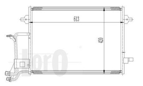 Радиатор кондиционера A6/Octavia 1.8 I 01- DEPO 003-016-0009