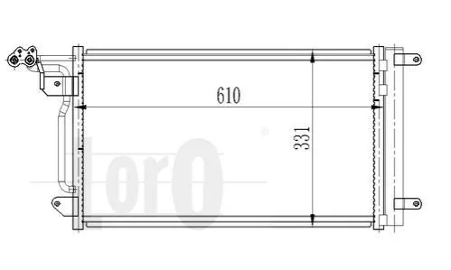 Радиатор кондиционера A1/Polo/Fabia/Rapid 1.0-1.6/1.6D-2.0D 09- DEPO 003-016-0022 (фото 1)
