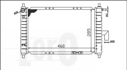 Радиатор охлаждения двигателя MATIZ 2 0.8 MT +-AC 01- DEPO 007-017-0003 (фото 1)