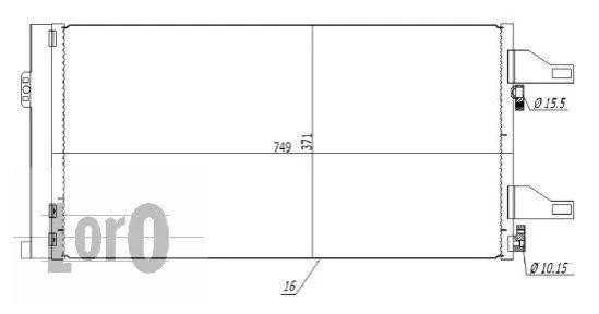 Радиатор кондиционера Citroen Jumper/Peugeot Boxer/Fiat Ducato 2.0-3.D 06- DEPO 009-016-0004 (фото 1)