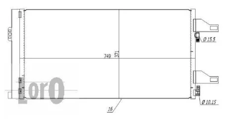 Радіатор кондиціонера Citroen Jumper/Peugeot Boxer/Fiat Ducato 2.0-3.D 06- DEPO 009-016-0004