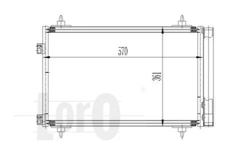 Радіатор кондиціонера Berlingo/Peugeot Partner 1.6i 08-18 DEPO 009-016-0015 (фото 1)