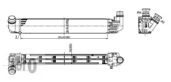 Радиатор интеркулера DUSTER 1.5 dCi 10- DEPO 010-018-0003 (фото 1)