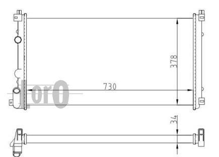 Радиатор охлаждения двигателя Master/Movano II 1.9/2.5/ dCi 00> (730x388x26) DEPO 037-017-0065