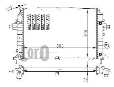 Радиатор охлаждения двигателя ZAFIRA B 1.9CDTi 05- DEPO 037-017-0088-B