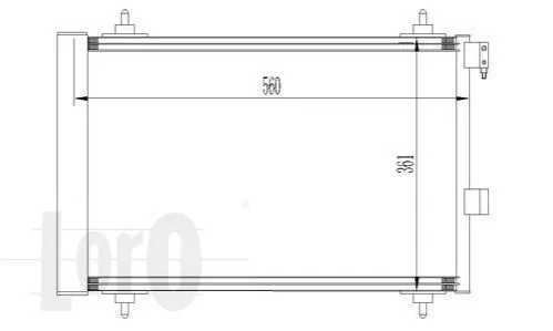 Радиатор кондиционера Citroen C5 II/III/C6/Peugeot 407 1.6-3.0D 04- DEPO 038-016-0015 (фото 1)