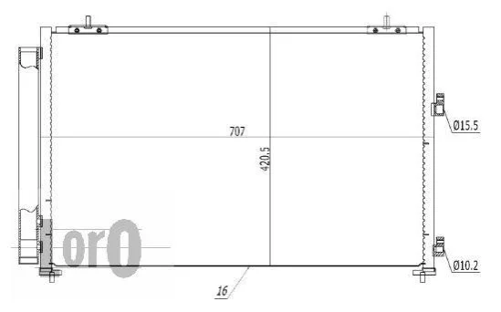 Радиатор кондиционера TOYOTA RAV4 2.0D 12- DEPO 051-016-0011 (фото 1)