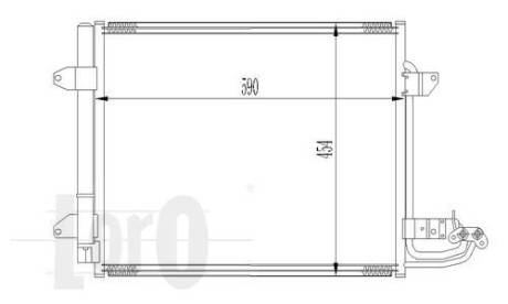 Радиатор кондиционера Caddy 04-/Touran 03- DEPO 053-016-0017 (фото 1)