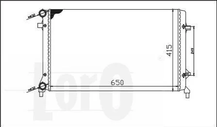Радиатор воды Caddy III 2.0SDI/1.4i/1.6i /Golf/Octavia (+/- AC) (650x398x26) DEPO 053-017-0018 (фото 1)