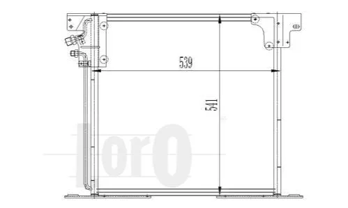 Радиатор кондиционера Vito 96>03 DEPO 054-016-0020 (фото 1)