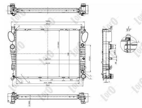 Радиатор охлаждения двигателя W220/C215/R230/S320 CDI 00-05 DEPO 054-017-0055-B (фото 1)