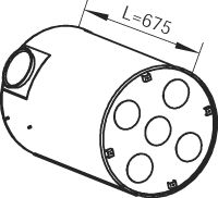 Глушитель, выпускная система Dinex 80401