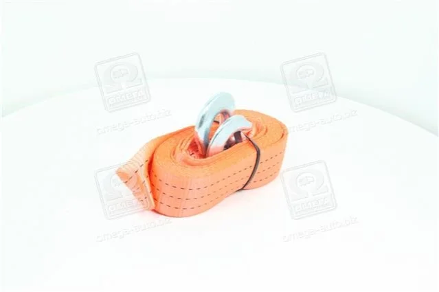 Трос буксировочный 3т. 50мм. 4,5 м. С-крюк, Polyester, оранжевый, <ДК> Dk-Дорожная Карта DK46-PE345 (фото 1)