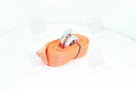 Трос буксировочный 3т. 50мм. 4,5 м. С-крюк, Polyester, оранжевый, <ДК> Dk-Дорожная Карта DK46-PE345