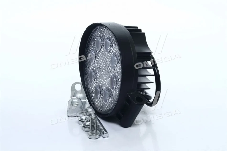 Фара LED круглая 24W, 8 ламп, 110*128мм, широкий луч <ДК> Dk-Дорожная Карта DK B2-24W-A FL (фото 1)