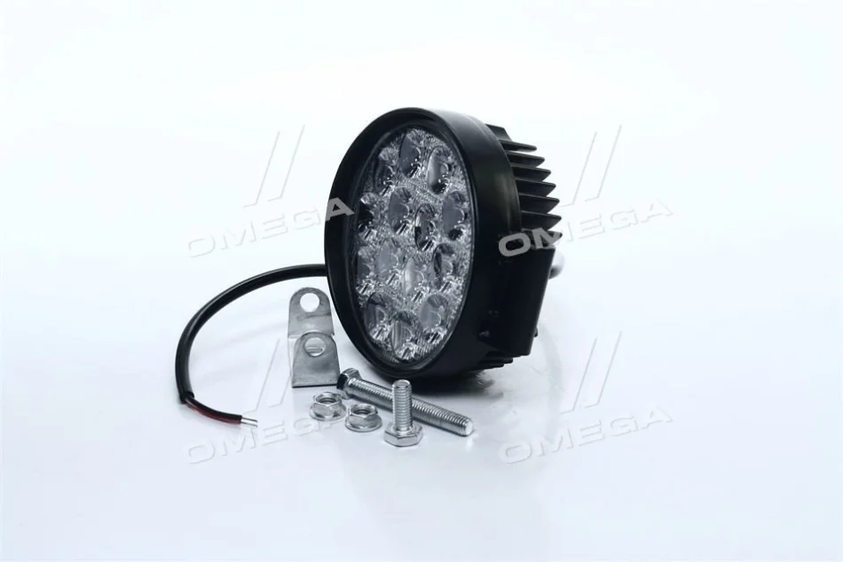 Фара LED кругла 42W, 14 ламп, 116 * 137,5мм, вузький промінь <ДК> Dk-Дорожная Карта DK B2-42W-B SL (фото 1)