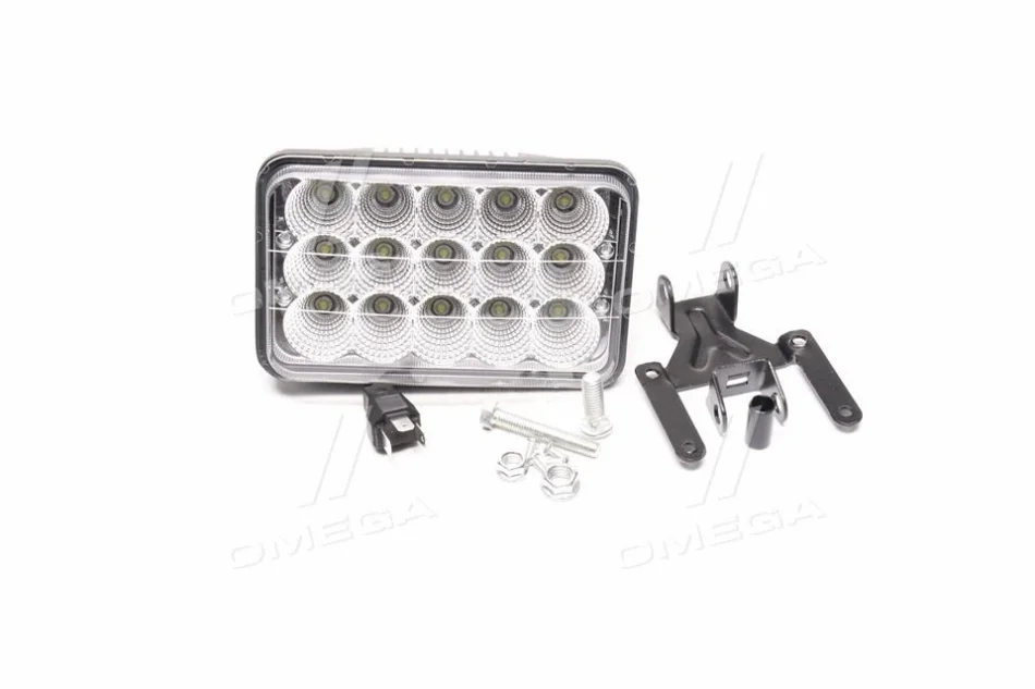 Фара LED прямокутна 45W, 15 ламп, 110 * 170мм, широкий промінь <ДК> Dk-Дорожная Карта DK B2-45W-A FL (фото 1)