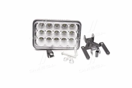 Фара LED прямокутна 45W, 15 ламп, 110 * 170мм, широкий промінь <ДК> Dk-Дорожная Карта DK B2-45W-A FL