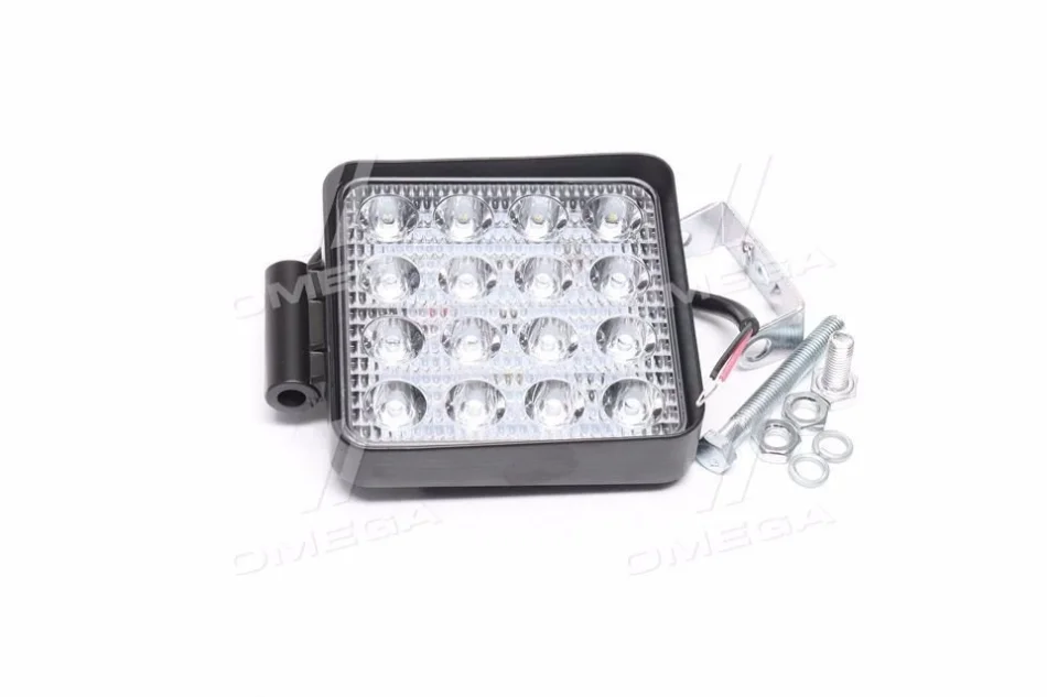 Фара LED прямокутна 48W, 16 ламп, 110 * 128мм СТАНДАРТ <ДК> Dk-Дорожная Карта DK B2-48W-STD (фото 1)