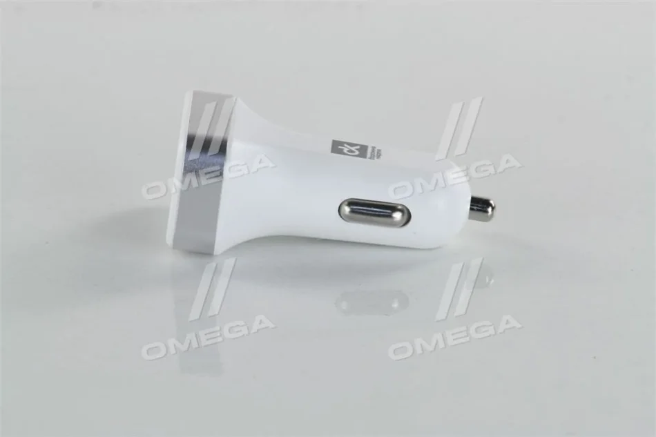 Автомобильное зарядное устройство 2USB (12/24V - 5V 2,4A), LED Display, белое <ДК> Dk-Дорожная Карта DK-CT04W (фото 1)