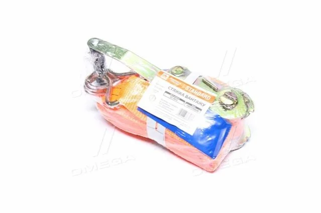 Стяжка вантажу, 3t. 50mm.x6m. (0.5 + 5.5) пластик. ручка <STANDARD DK> Dk-Дорожная Карта ST-3914 (фото 1)