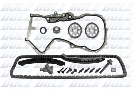 Комплект ланцюга ГРМ VAG 1.4/1,6 FSI з шестернями (вир-во) DOLZ SKCA008F